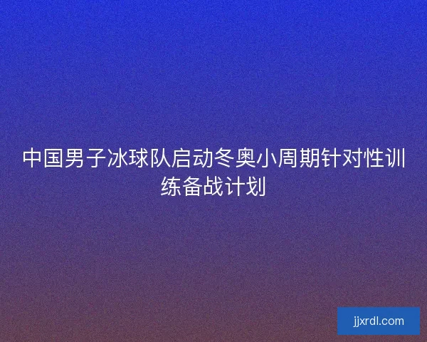 中国男子冰球队启动冬奥小周期针对性训练备战计划 中国男子冰球队启动冬奥小周期针对性训练备战计划